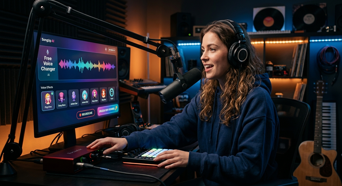 Unlock New Sounds: SongUp AI's Free Voice Changer AI